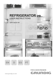 Bedienungsanleitung Grundig GKN 26830 XR Kühl-gefrierkombination