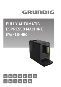 Kullanım kılavuzu Grundig KVA 4830 MBC Espresso makinesi