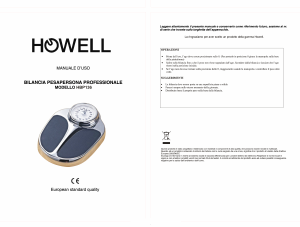 Manuale Howell HBP136 Bilancia