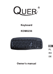 Manual Quer KOM0236 Keyboard