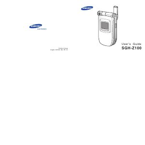 Bruksanvisning Samsung SGH-Z100 Mobiltelefon