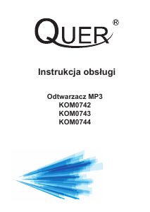 Instrukcja Quer KOM0744 Odtwarzacz Mp3