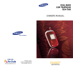 Bruksanvisning Samsung SGH-T500 Mobiltelefon