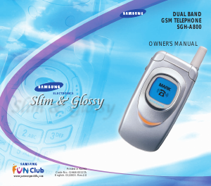 Bruksanvisning Samsung SGH-A800 Mobiltelefon