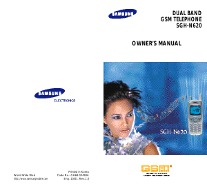 Bruksanvisning Samsung SGH-N620 Mobiltelefon
