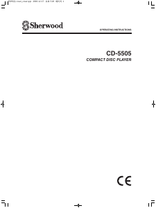 Handleiding Sherwood CD-5505 CD speler
