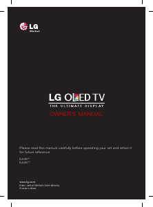 Kasutusjuhend LG 55EA980V OLED-teler