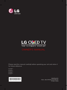 Handleiding LG 55EA975V OLED televisie