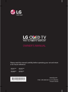 Bedienungsanleitung LG 55EG920V OLED fernseher