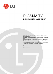 Bedienungsanleitung LG 42PX4RV Plasma fernseher