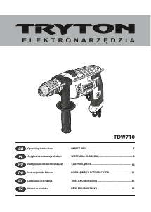Manual Tryton TDW710 Maşină de găurit cu percuţie