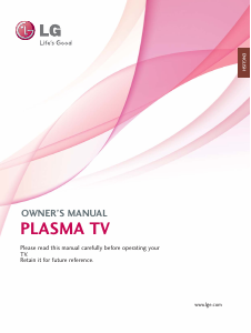 Bruksanvisning LG 50PJ250 Plasma TV