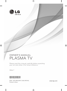 Priročnik LG 60PB5600 Plazemski televizor