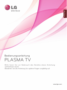 Bedienungsanleitung LG 50PJ350 Plasma fernseher