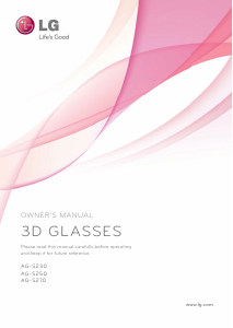 Bruksanvisning LG AG-S270 3D-glasögon