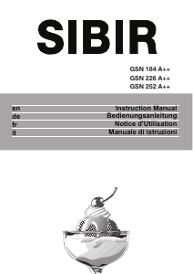 Bedienungsanleitung SIBIR GSN 226 Gefrierschrank