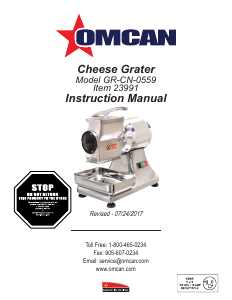 Manual Omcan GR-CN-0559 Cheese Grater