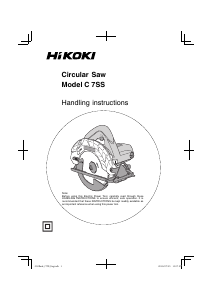 Bruksanvisning Hikoki C 7SS Cirkelsåg