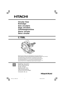 Manuale Hitachi C 7SBL Sega circolare