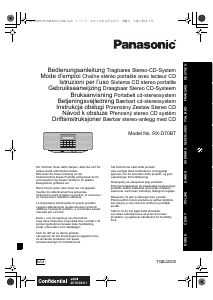 Bedienungsanleitung Panasonic RX-D70BTEG Stereoanlage