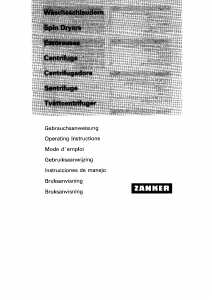 Brugsanvisning Zanker ZV10S Tørretumbler