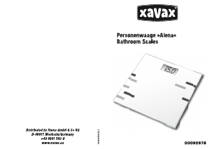 Manual Xavax Alena Scale