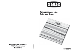 Manual de uso Xavax Ina Báscula