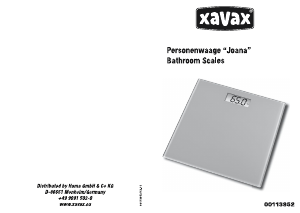 Manual Xavax Joana Scale