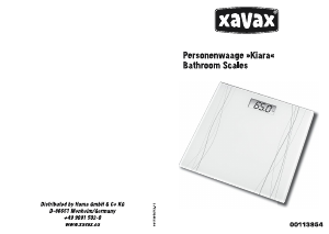 Handleiding Xavax Kiara Weegschaal