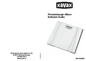 Instrukcja Xavax Klara Waga