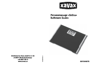 Bedienungsanleitung Xavax Selina Waage