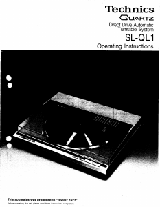 Manual Technics SL-Q1 Turntable
