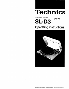 Manual Technics SL-Q210 Turntable