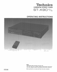 Manual Technics ST-X901L Tuner