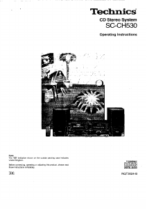 Bruksanvisning Technics SC-CH530 Stereoanläggning