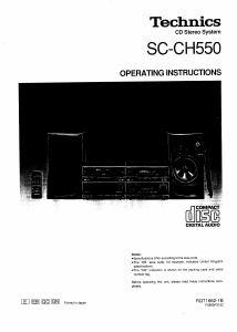 Manual Technics SC-CH550 Stereo-set
