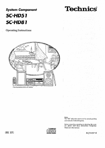 Bruksanvisning Technics SC-HD51 Stereoanläggning