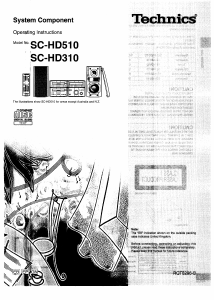 Bruksanvisning Technics SC-HD310 Stereoanläggning