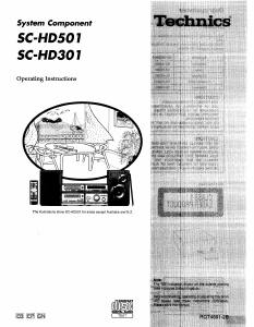 Bruksanvisning Technics SC-HD501 Stereoanläggning