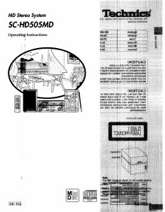 Handleiding Technics SC-HD505MD Stereoset