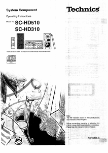 Handleiding Technics SC-HD510 Stereoset