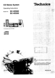 Bruksanvisning Technics SC-HD560 Stereoanläggning
