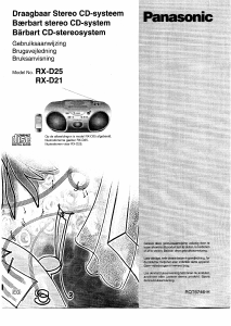 Bruksanvisning Panasonic RX-D21EG Stereoanläggning