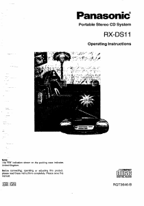 Bruksanvisning Panasonic RX-DS11 Stereoanläggning