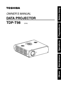 Handleiding Toshiba TDP-T98 Beamer