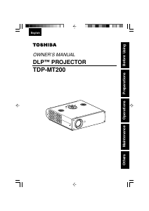 Manual Toshiba TDP-MT200 Projector