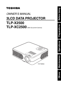 Handleiding Toshiba TLP-XC2500 Beamer