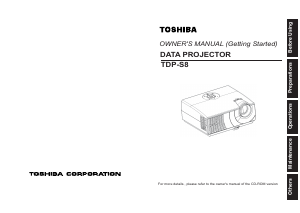 Handleiding Toshiba TDP-S8 Beamer