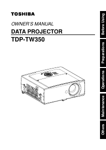 Handleiding Toshiba TDP-TW350 Beamer