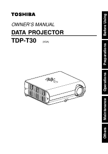 Handleiding Toshiba TDP-T30 Beamer